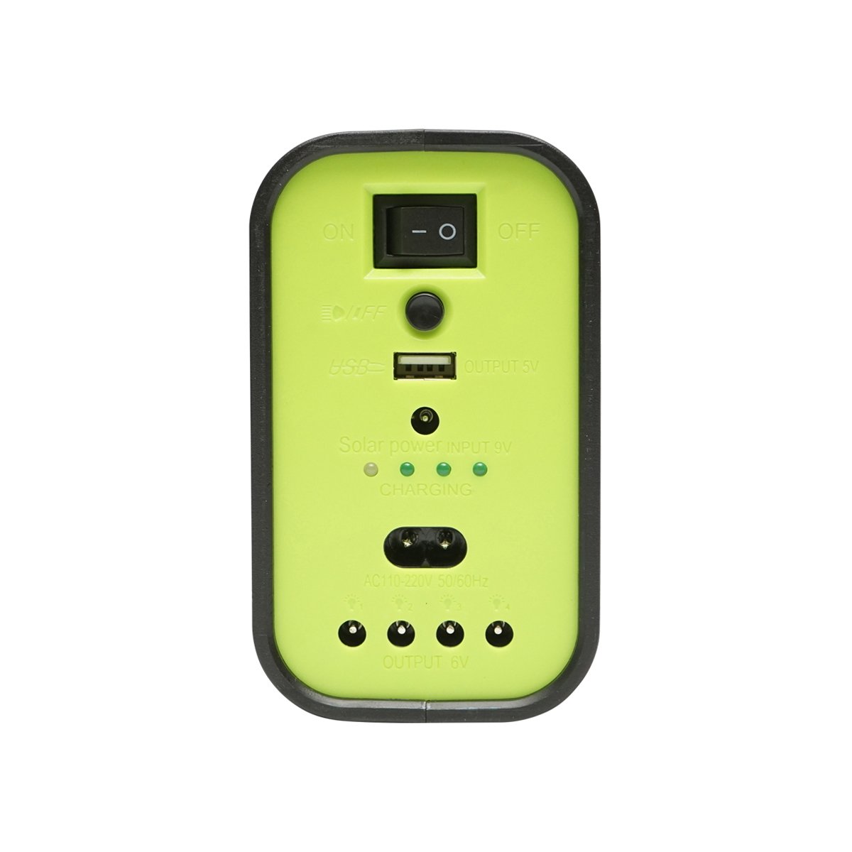 Kit iluminat portabil LED cu 3 becuri/proiector, panou solar si baterie 6V, 4.5Ah pentru pescuit camping GD-17